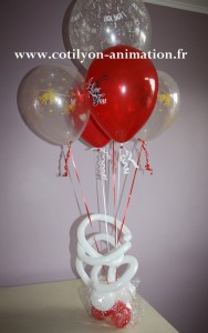 bouquet ballon coeur saint valentin lyon